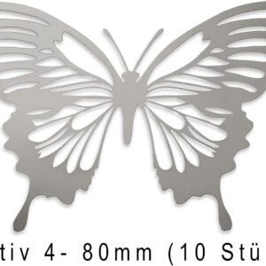 Decorative Self-Adhesive Butterflies, Decorative Wall Stickers, Elegant Wall Decoration (Silver) – Bild 5