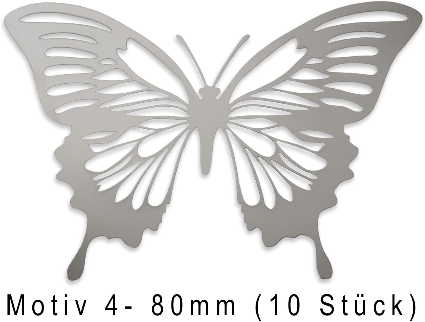 Decorative Self-Adhesive Butterflies, Decorative Wall Stickers, Elegant Wall Decoration (Silver) – Bild 5