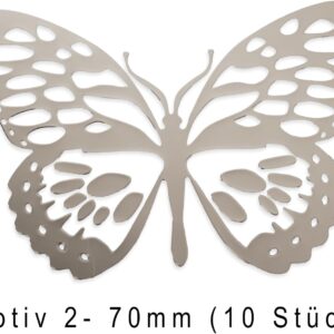 Decorative Self-Adhesive Butterflies, Decorative Wall Stickers, Elegant Wall Decoration (Silver) – Bild 3