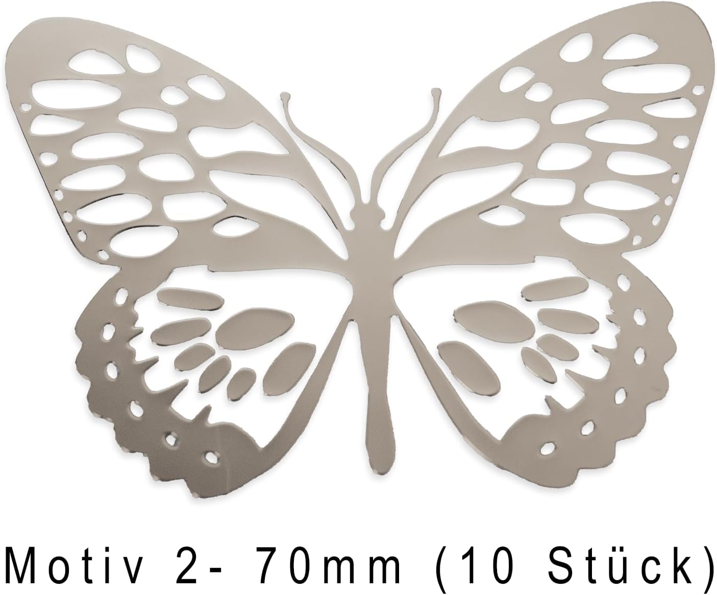 Decorative Self-Adhesive Butterflies, Decorative Wall Stickers, Elegant Wall Decoration (Silver) – Bild 3