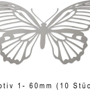 Alternative view of Decorative Self-Adhesive Butterflies, Decorative Wall Stickers, Elegant Wall Decoration (Silver)