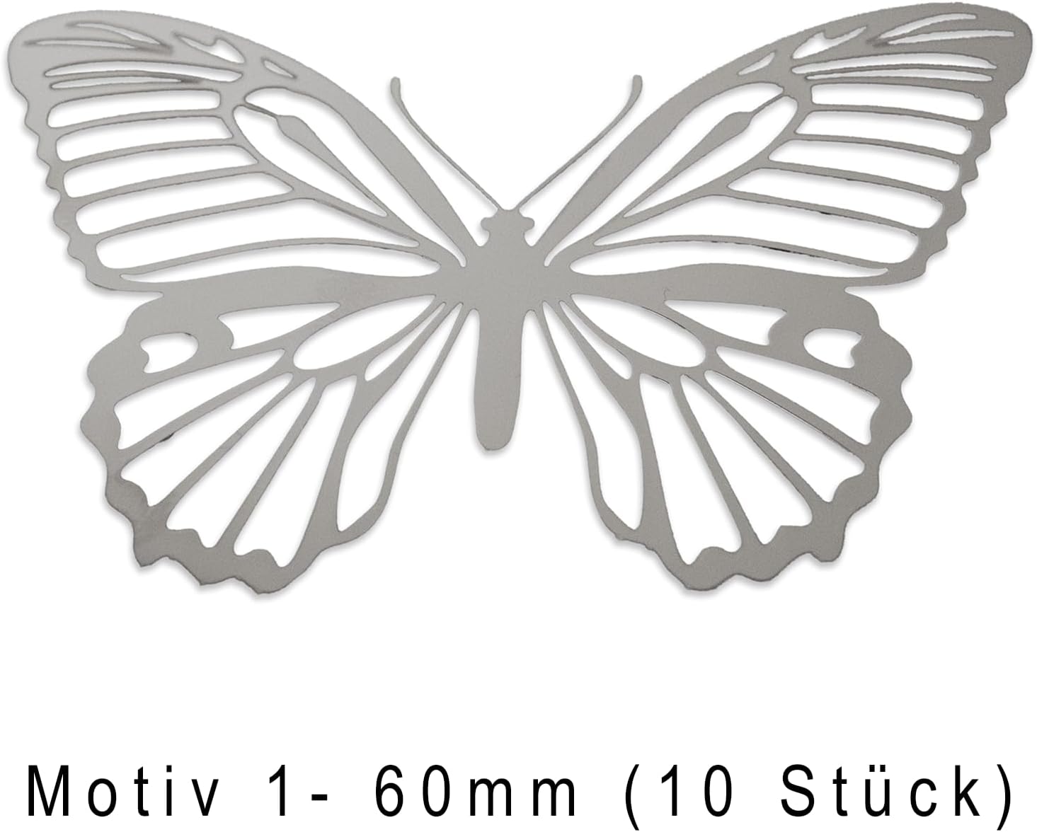 Decorative Self-Adhesive Butterflies, Decorative Wall Stickers, Elegant Wall Decoration (Silver) – Bild 2