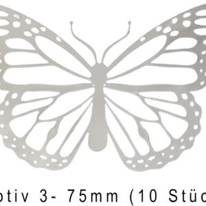 Decorative Self-Adhesive Butterflies, Decorative Wall Stickers, Elegant Wall Decoration (Silver) – Bild 4