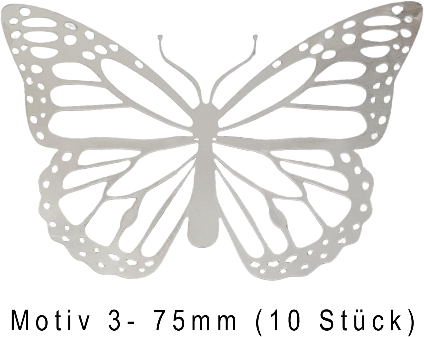 Decorative Self-Adhesive Butterflies, Decorative Wall Stickers, Elegant Wall Decoration (Silver) – Bild 4