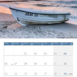 Am Meer Broschürenkalender 2027 - 30x30 - Art12 | Geschmackvoller Küsten-Kalender im schlanken Hochformat (aufgeklappt 30x60 cm) | zum Eintragen – Bild 10