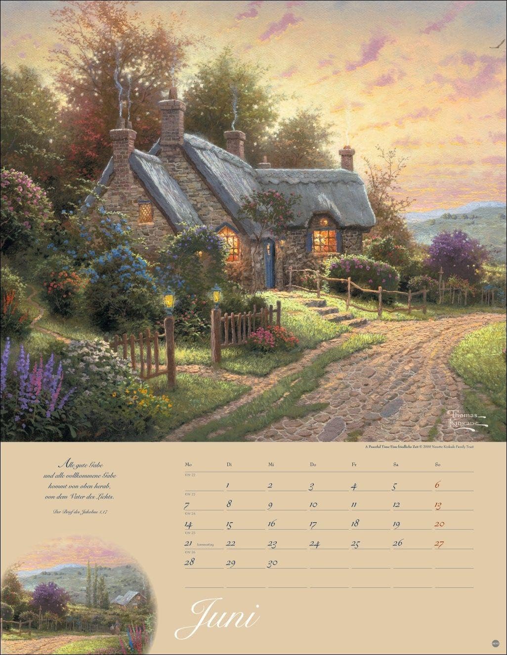Thomas Kinkade: Land im Licht Kalender 2027: Kunstvoller Wandkalender mit idyllischen Gemälden und Bibelzitaten. Einzigartiger Kunst-Kalender. 34 x 44 cm. Hochformat. – Bild 7