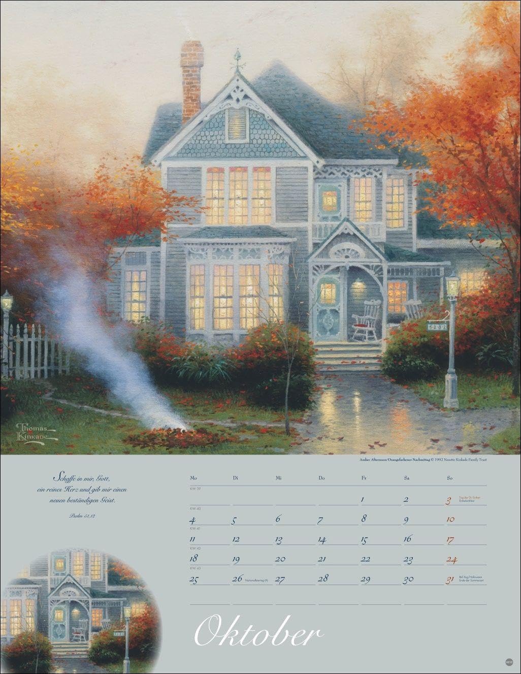 Thomas Kinkade: Land im Licht Kalender 2027: Kunstvoller Wandkalender mit idyllischen Gemälden und Bibelzitaten. Einzigartiger Kunst-Kalender. 34 x 44 cm. Hochformat. – Bild 11