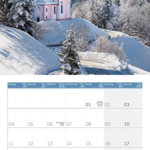 Alternative view of Deutschland Broschürenkalender 2027 - 30x30 - Art12 | Stilsicherer Landschaftskalender im schlanken Hochformat (aufgeklappt 30x60 cm) | zum Eintragen