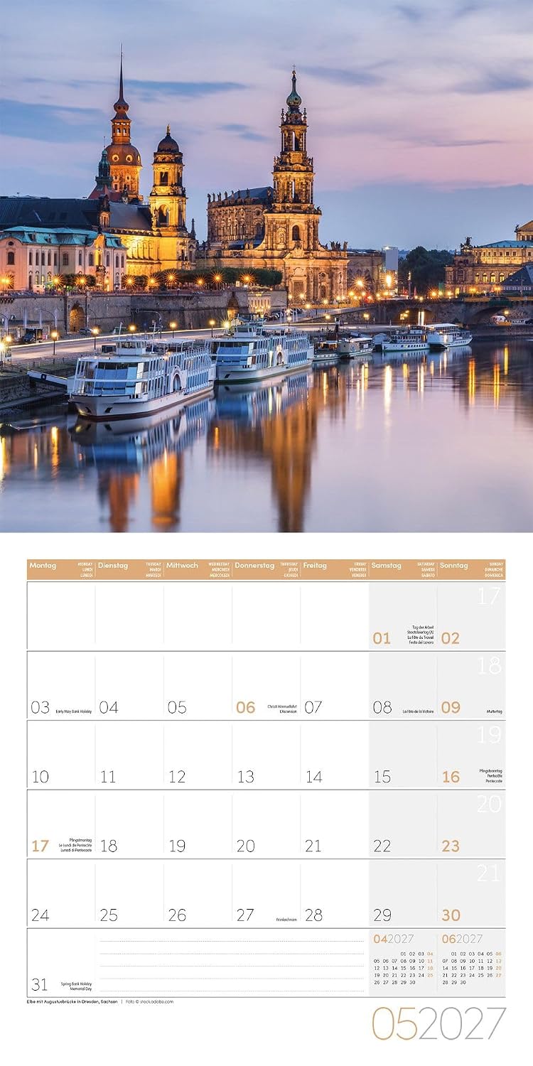 Deutschland Broschürenkalender 2027 - 30x30 - Art12 | Stilsicherer Landschaftskalender im schlanken Hochformat (aufgeklappt 30x60 cm) | zum Eintragen – Bild 6