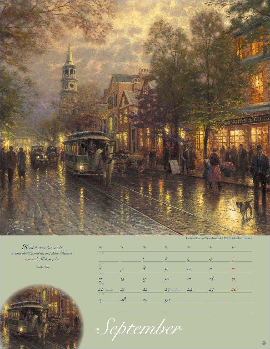 Thomas Kinkade: Land im Licht Kalender 2027: Kunstvoller Wandkalender mit idyllischen Gemälden und Bibelzitaten. Einzigartiger Kunst-Kalender. 34 x 44 cm. Hochformat. – Bild 10