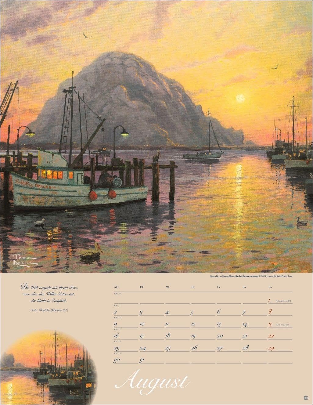 Thomas Kinkade: Land im Licht Kalender 2027: Kunstvoller Wandkalender mit idyllischen Gemälden und Bibelzitaten. Einzigartiger Kunst-Kalender. 34 x 44 cm. Hochformat. – Bild 9