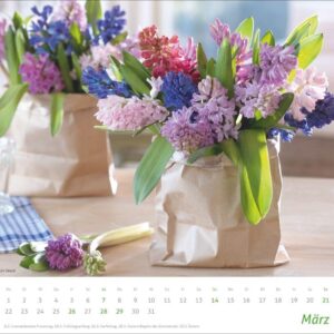 times&more Blumen Bildkalender 2027: Posterkalender mit 12 Fotos wunderschöner Blumensträuße. Dekorativer Wand-Kalender mit Blumenfotos. 30 x 27 cm. – Bild 4