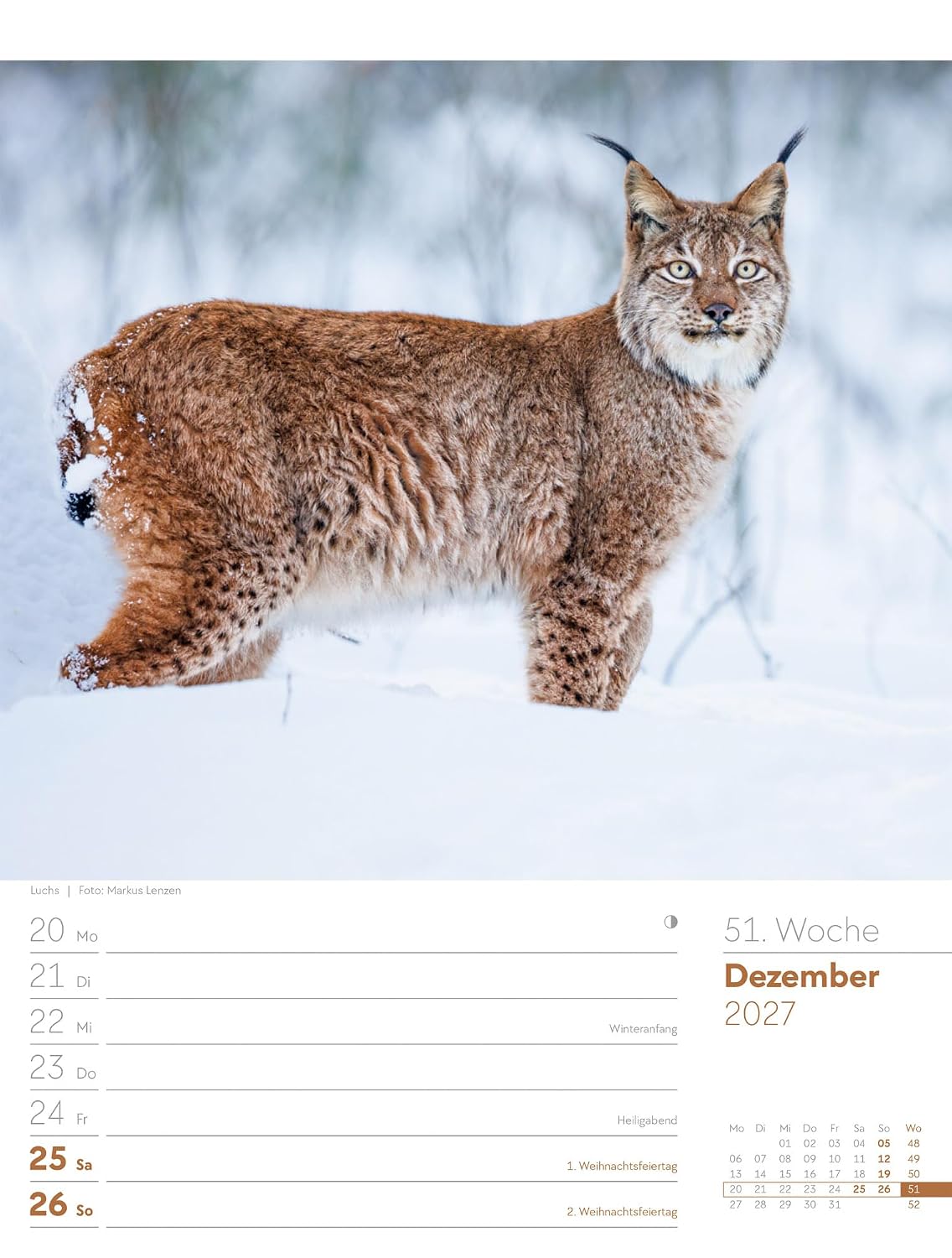 Unser Wald Wochenplaner Kalender 2027: Heimischer Natur-Wochenkalender im Hochformat (25x33 cm) | Mit Kreuzworträtseln, Sudokus & mehr – Bild 56