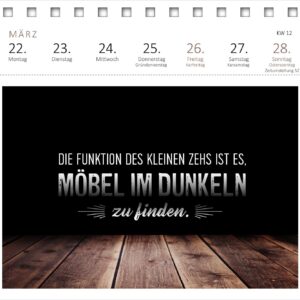 Postkartenkalender Meine Schokoladenseite hab ich aufgegessen. 2027: Wochenkalender 2027, 53 Postkarten mit bösen Sprüchen – Bild 3