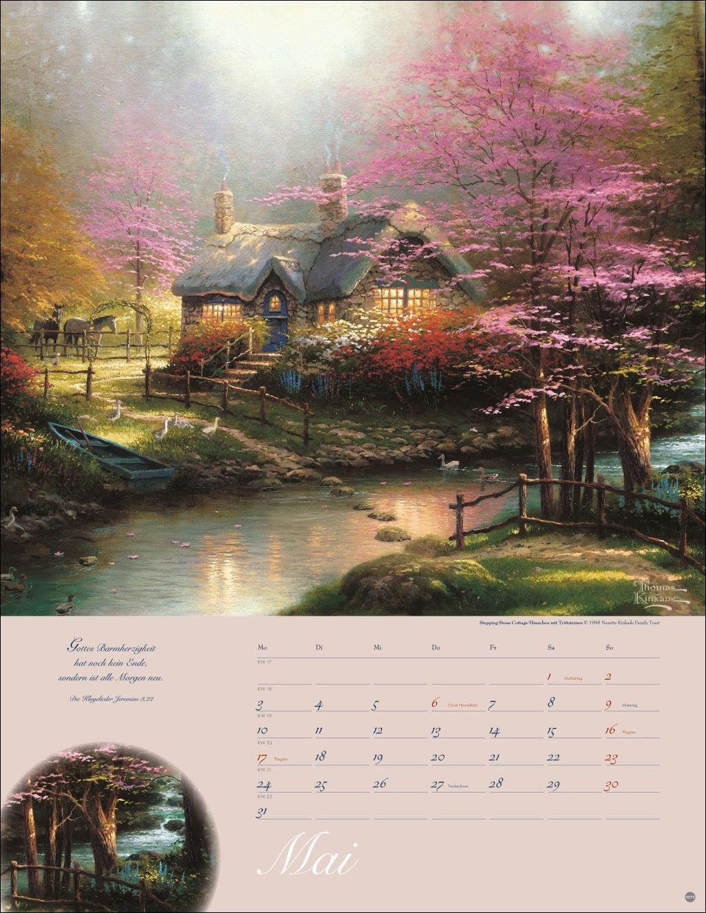 Thomas Kinkade: Land im Licht Kalender 2027: Kunstvoller Wandkalender mit idyllischen Gemälden und Bibelzitaten. Einzigartiger Kunst-Kalender. 34 x 44 cm. Hochformat. – Bild 6