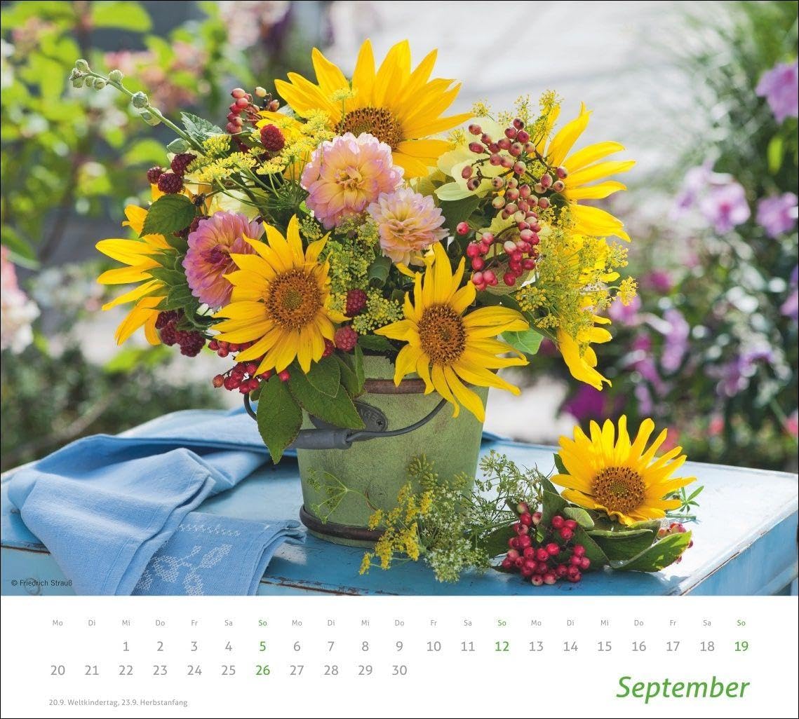 times&more Blumen Bildkalender 2027: Posterkalender mit 12 Fotos wunderschöner Blumensträuße. Dekorativer Wand-Kalender mit Blumenfotos. 30 x 27 cm. – Bild 10