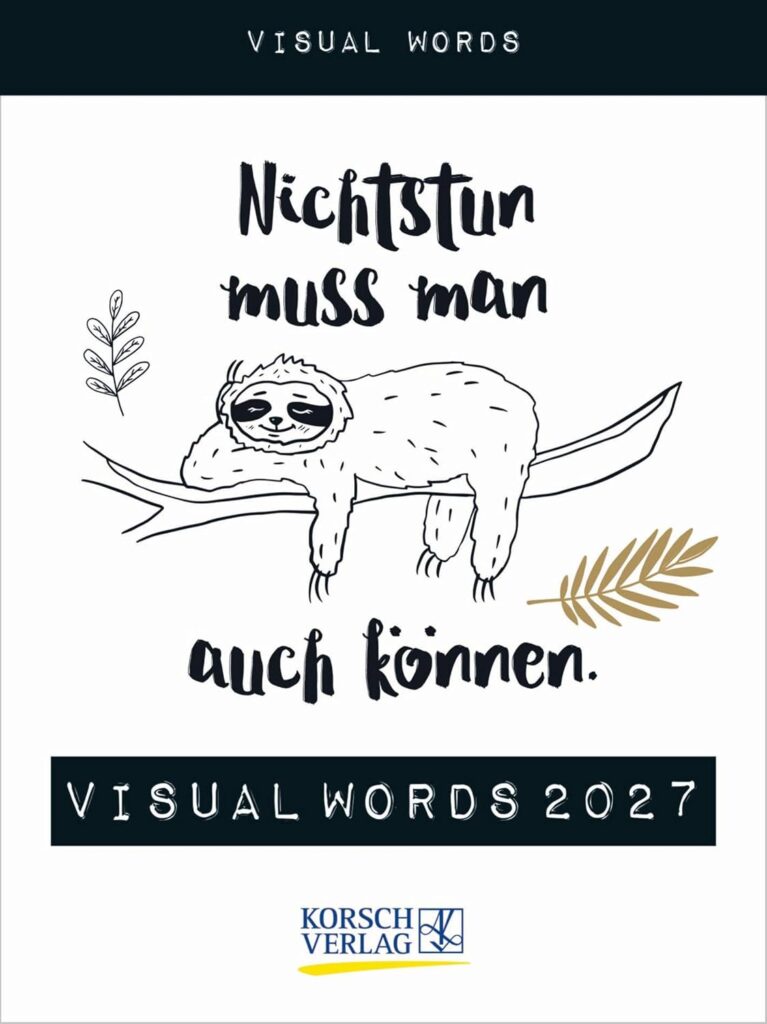 Visual Words 2027: TypoArt Tages-Abreisskalender (Korsch Kalender)
