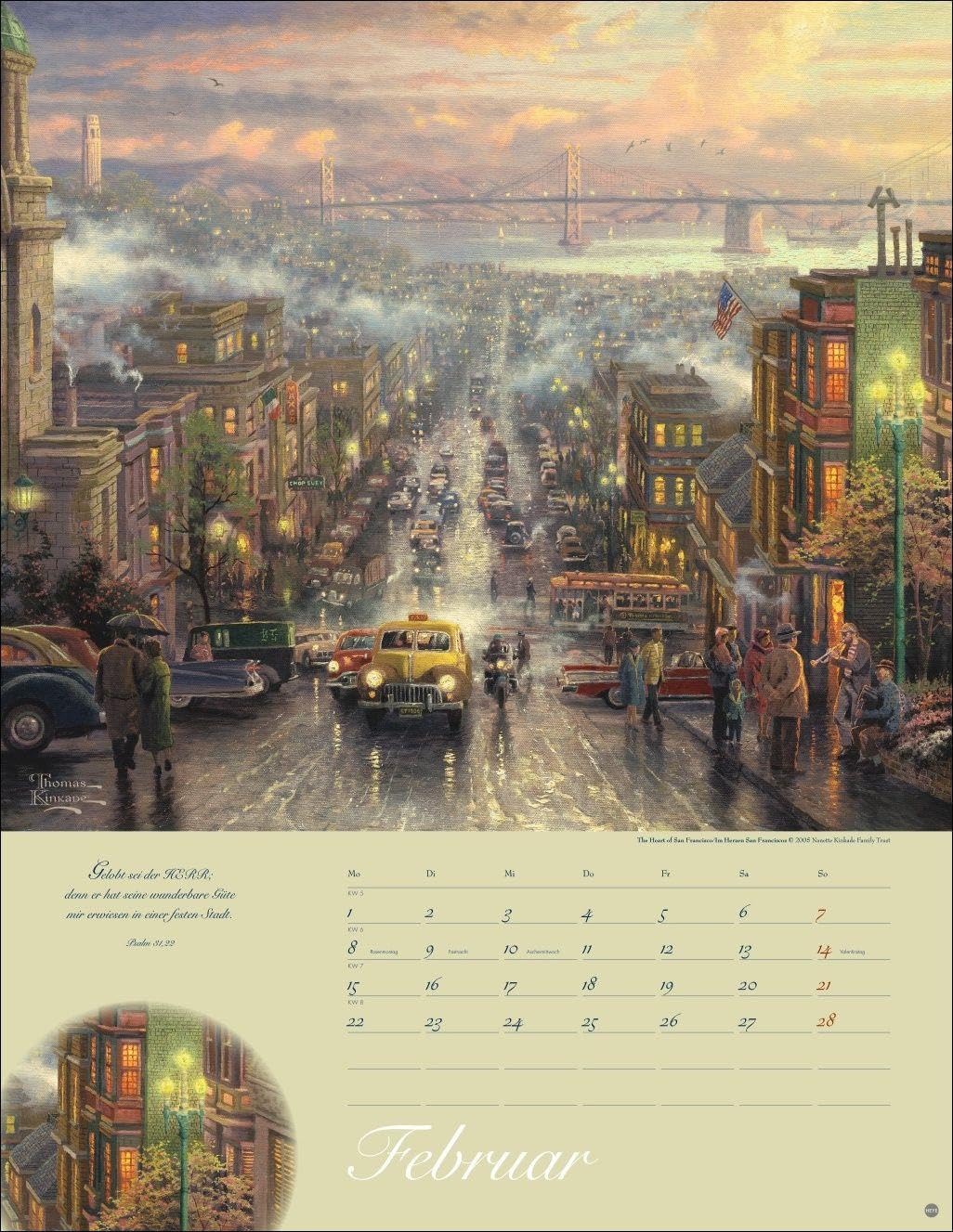 Thomas Kinkade: Land im Licht Kalender 2027: Kunstvoller Wandkalender mit idyllischen Gemälden und Bibelzitaten. Einzigartiger Kunst-Kalender. 34 x 44 cm. Hochformat. – Bild 3
