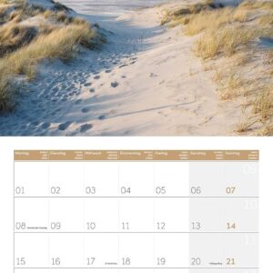 Am Meer Broschürenkalender 2027 - 30x30 - Art12 | Geschmackvoller Küsten-Kalender im schlanken Hochformat (aufgeklappt 30x60 cm) | zum Eintragen – Bild 4