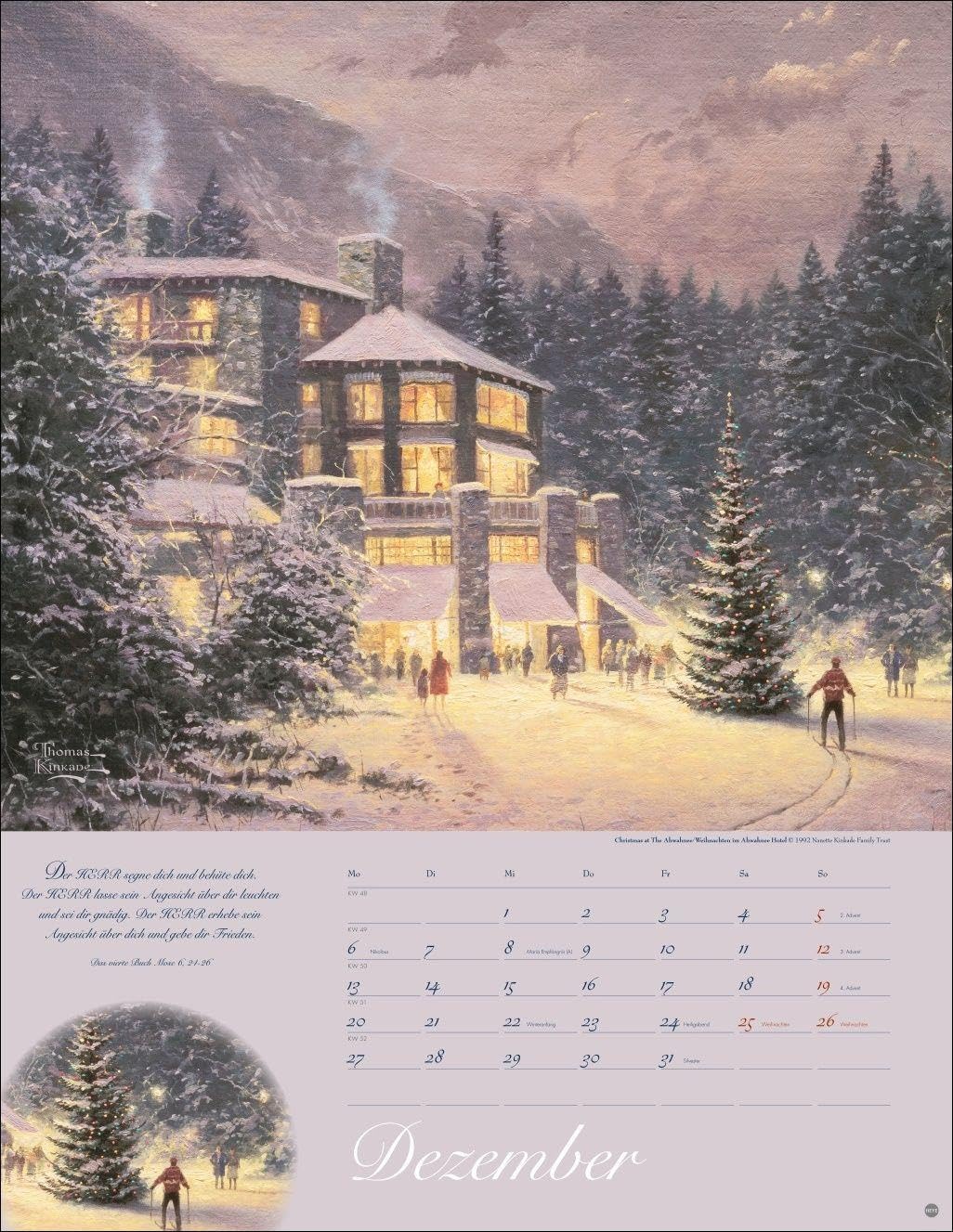 Thomas Kinkade: Land im Licht Kalender 2027: Kunstvoller Wandkalender mit idyllischen Gemälden und Bibelzitaten. Einzigartiger Kunst-Kalender. 34 x 44 cm. Hochformat. – Bild 13