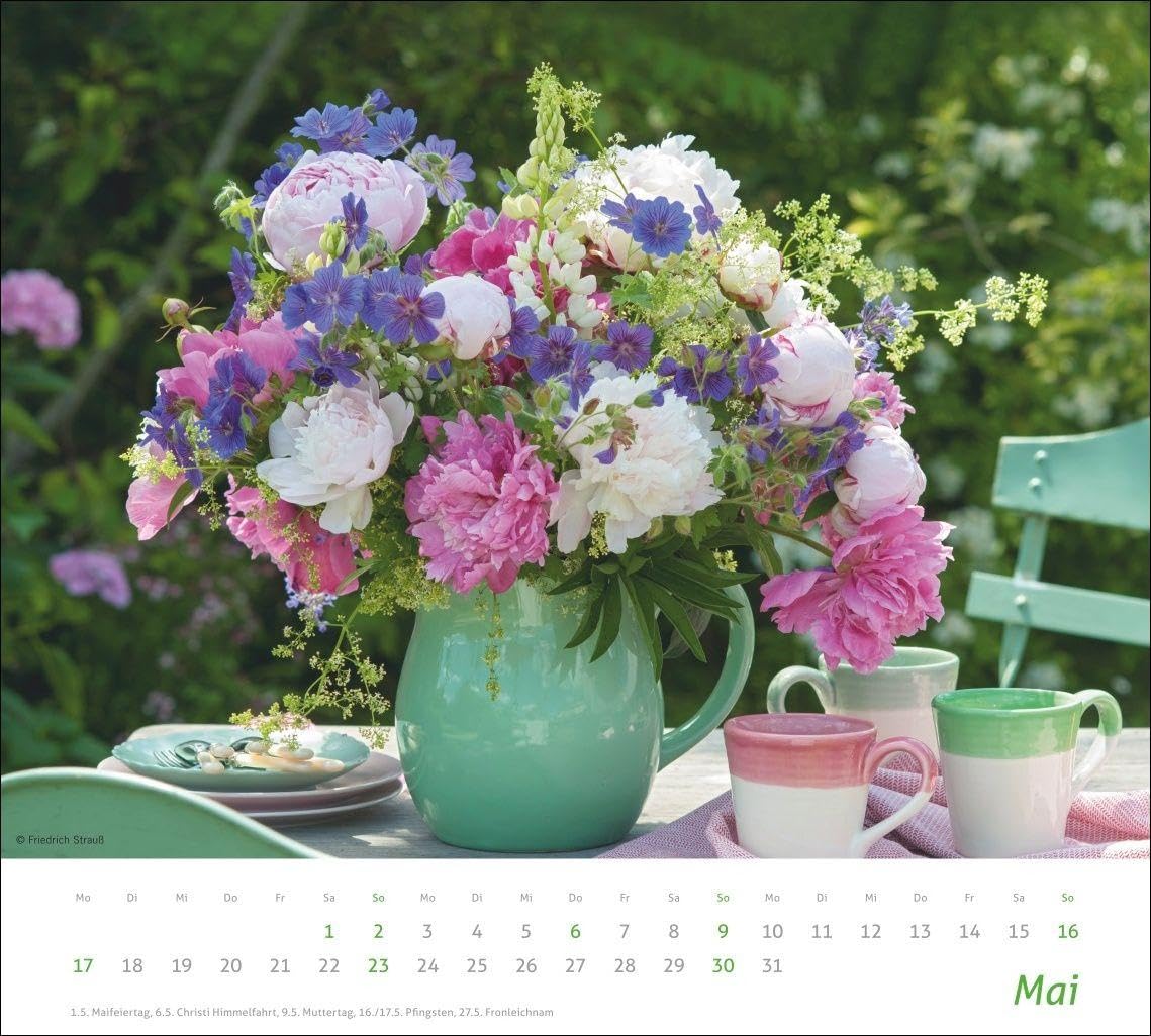 times&more Blumen Bildkalender 2027: Posterkalender mit 12 Fotos wunderschöner Blumensträuße. Dekorativer Wand-Kalender mit Blumenfotos. 30 x 27 cm. – Bild 6