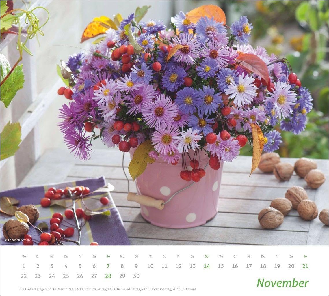 times&more Blumen Bildkalender 2027: Posterkalender mit 12 Fotos wunderschöner Blumensträuße. Dekorativer Wand-Kalender mit Blumenfotos. 30 x 27 cm. – Bild 12
