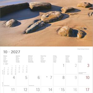 Summer Dreams 2027: Wandkalender 30x30 cm (30x60 cm geöffnet) mit Notizkalendarium, 12 Strand- und Meeresmotiven und Bucket-List – Bild 7