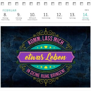 Alternative view of Postkartenkalender Meine Schokoladenseite hab ich aufgegessen. 2027: Wochenkalender 2027, 53 Postkarten mit bösen Sprüchen
