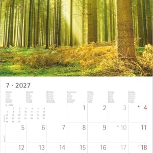 Sunny Moments 2027: Wandkalender 30x30 cm (30x60 cm geöffnet) mit Notizkalendarium, 12 Sonnenauf- und Sonnenuntergängen und Bucket-List – Bild 5