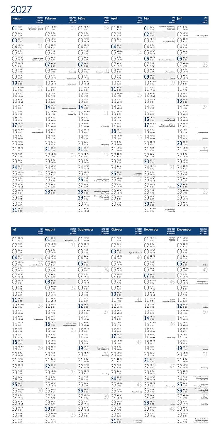 Am Meer Broschürenkalender 2027 - 30x30 - Art12 | Geschmackvoller Küsten-Kalender im schlanken Hochformat (aufgeklappt 30x60 cm) | zum Eintragen – Bild 14