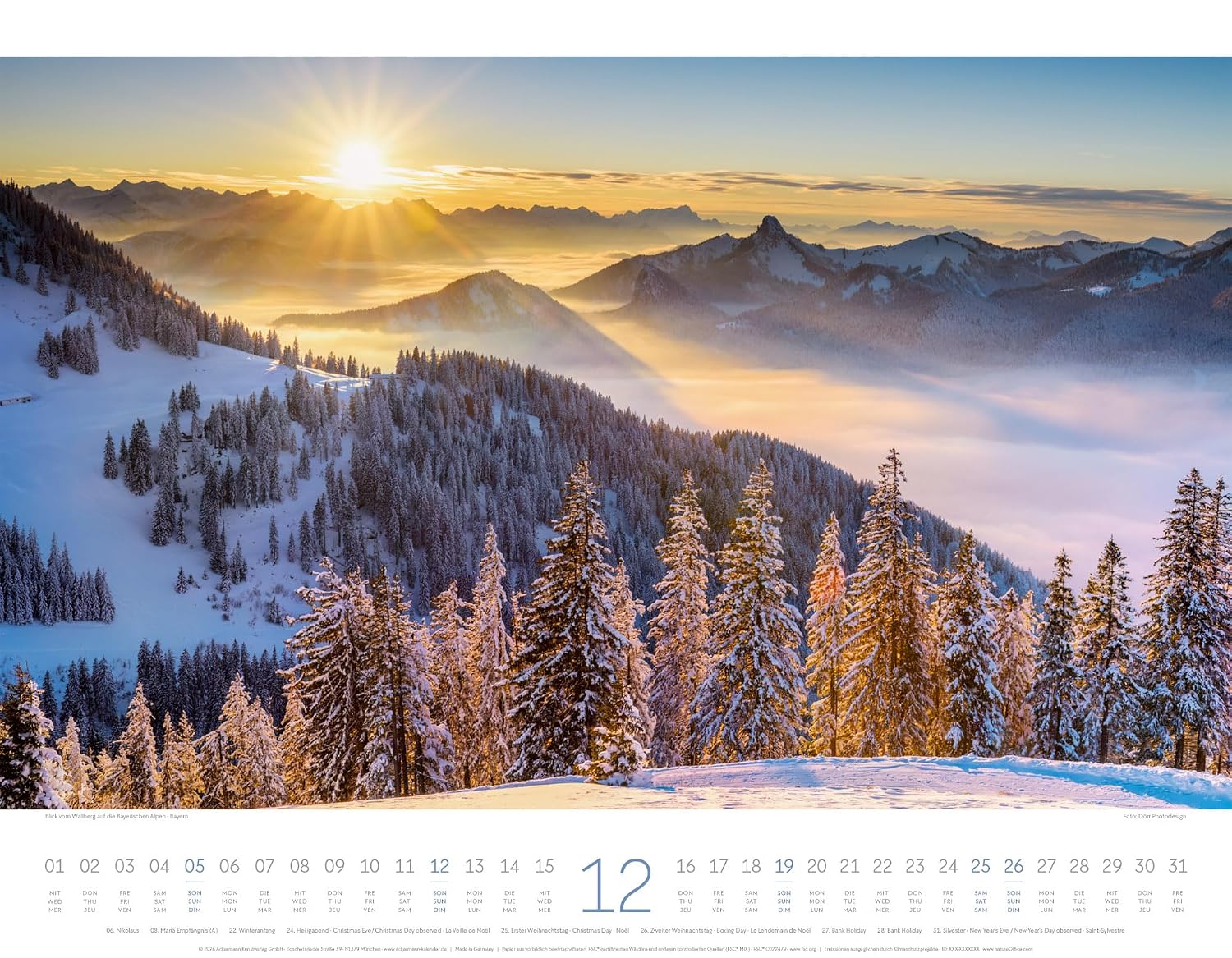 Deutschland Kalender 2027 | Zauberhafte Landschaften | Geschmackvoller Natur-Kalender im großen Querformat (54x42 cm) | Landschaftsfotografie – Bild 13