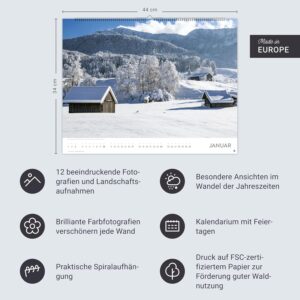 Schönes Deutschland Posterkalender 2027: Reise-Kalender mit 12 atemberaubenden Fotografien von der Nordsee bis zum Bodensee. Landschaften-Wandkalender 2027. 44 x 34 cm. Querformat. – Bild 14