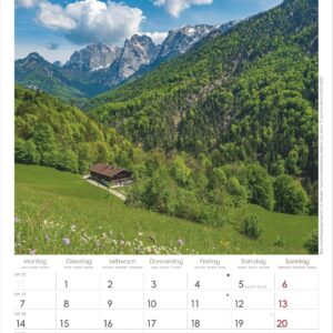 Alpen 2027: Wandkalender 23,7x34 cm mit 12 Alpenfotografien, 4-sprachigem Kalendarium und Platz für Notizen – Bild 4