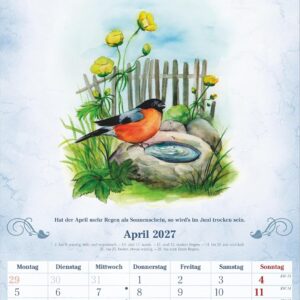 100-jähriger Kalender 2027: Wandkalender 23,7x34 cm mit täglichen Wetterprognosen, Bauernregeln und Platz für Notizen – Bild 3