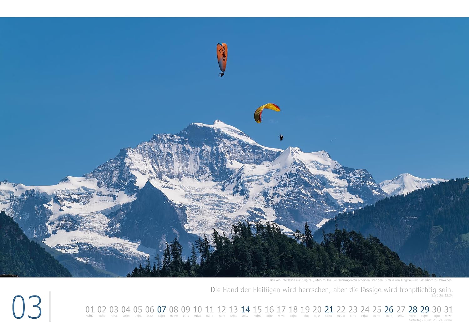 Kalender Alpen Impressionen 2027, Größe 59,4 x 42 cm, Bergfotos im Großformat | 240g Papier starke Seiten | Erlebnis Berge: Große Fotografie aus den Bergen, Berglandschaften in guter Druckqualität – Bild 5