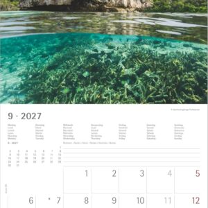 Summer Dreams 2027: Wandkalender 30x30 cm (30x60 cm geöffnet) mit Notizkalendarium, 12 Strand- und Meeresmotiven und Bucket-List – Bild 6