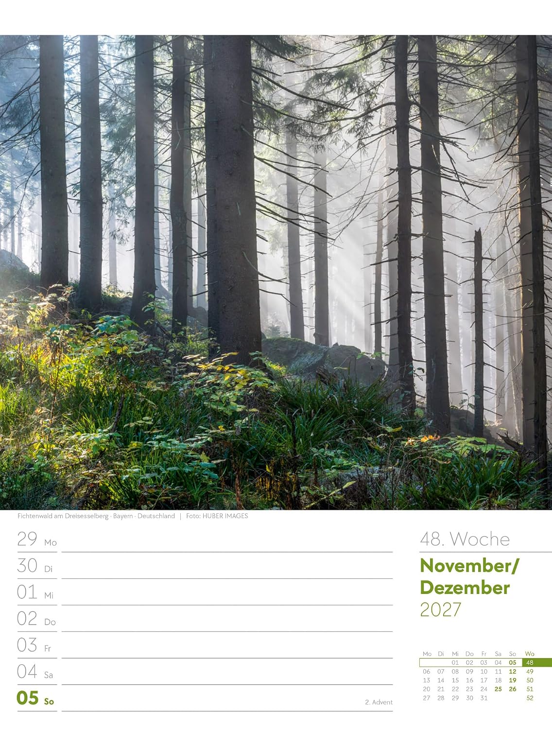 Unser Wald Wochenplaner Kalender 2027: Heimischer Natur-Wochenkalender im Hochformat (25x33 cm) | Mit Kreuzworträtseln, Sudokus & mehr – Bild 53