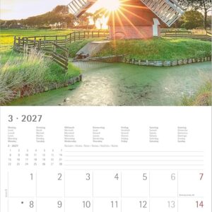 Sunny Moments 2027: Wandkalender 30x30 cm (30x60 cm geöffnet) mit Notizkalendarium, 12 Sonnenauf- und Sonnenuntergängen und Bucket-List – Bild 3
