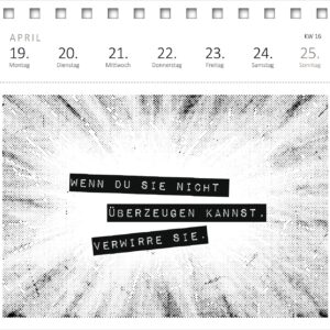 Postkartenkalender Vom Rande des Wahnsinns aus kenne ich den Weg, danke. 2027: Wochenkalender 2027, 53 Postkarten mit bösen Sprüchen – Bild 3