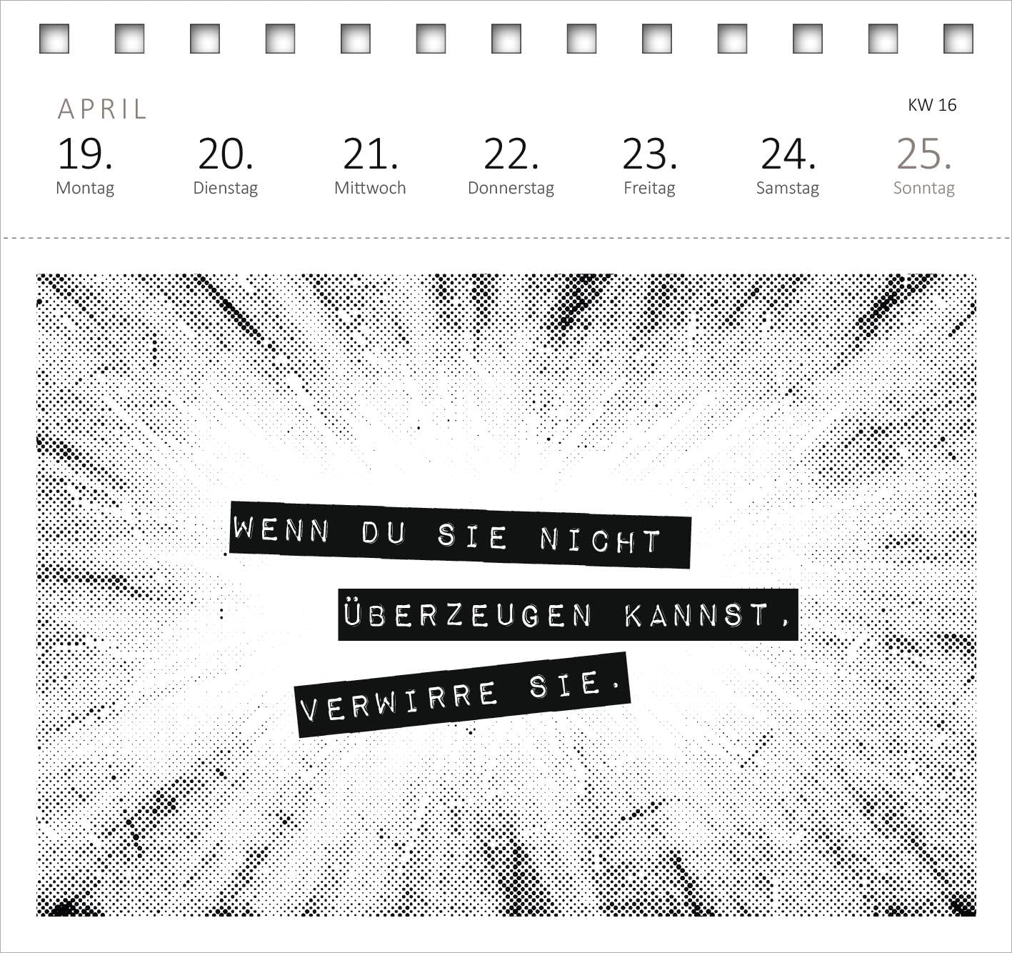 Postkartenkalender Vom Rande des Wahnsinns aus kenne ich den Weg, danke. 2027: Wochenkalender 2027, 53 Postkarten mit bösen Sprüchen – Bild 3
