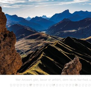Berg Wandkalender Alpen-Impressionen 2027 | Wertiger Bergkalender im großen Querformat (42 x 29,7 cm) | Von Südtirol bis in die Schweiz Wandkalender, ... aus den Alpen von Fotograf Matthias Bohn – Bild 12