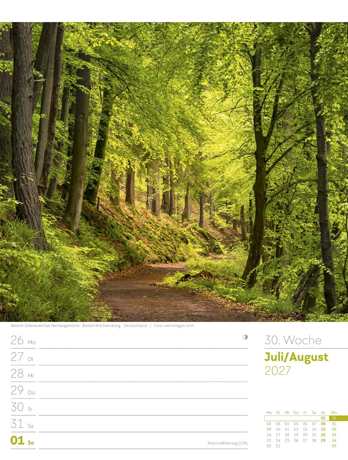 Unser Wald Wochenplaner Kalender 2027: Heimischer Natur-Wochenkalender im Hochformat (25x33 cm) | Mit Kreuzworträtseln, Sudokus & mehr – Bild 35