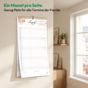 KONVINIT Family Calendar 2027, 15 Months, Wall Calendar, Portrait Format – Bild 3