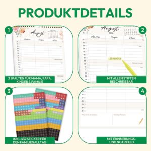 KONVINIT Family Calendar 2027, 15 Months, Wall Calendar, Portrait Format – Bild 4