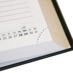 2027 Book Calendar Executive Planner A5 1 Day 1 Page Also Sundays Blue Metallic – Bild 9