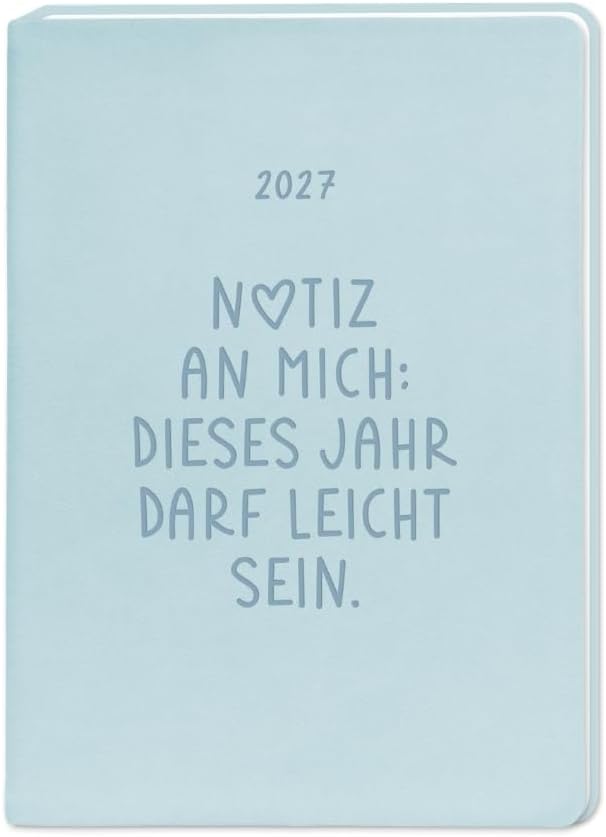 Leather Look Diary 2027 Light Blue A6