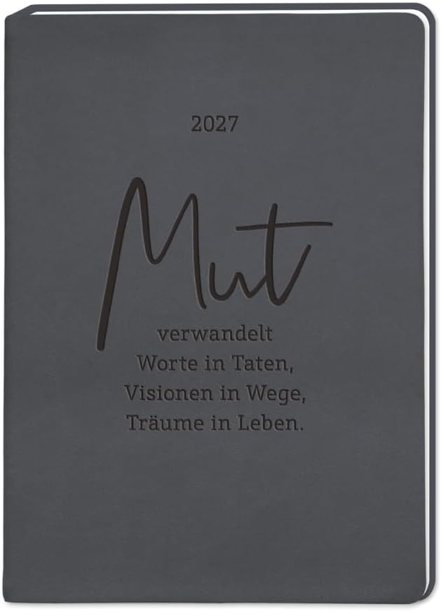 Leather Look Diary 2027 Black Leather Look A6