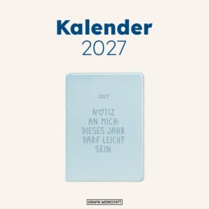 Alternative view of Leather Look Diary 2027 Light Blue A6