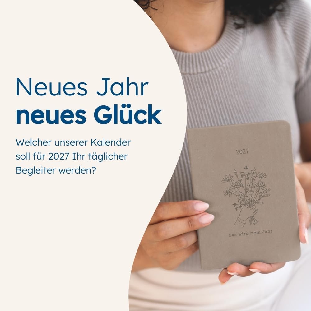 Leather Look Diary 2027 Light Blue A6 – Bild 3