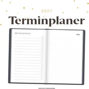 Alternative view of Leather Look Diary 2027 Black Leather Look A6